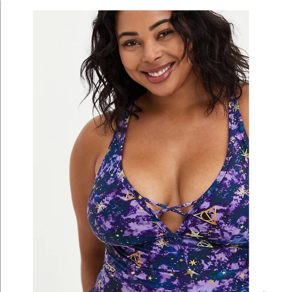 NWT torrid Harry Potter galaxy swimsuit - Picture 3 of 6